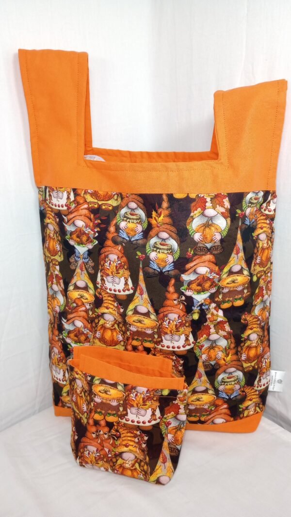 Medium Knot Bag Set - Orange Halloween