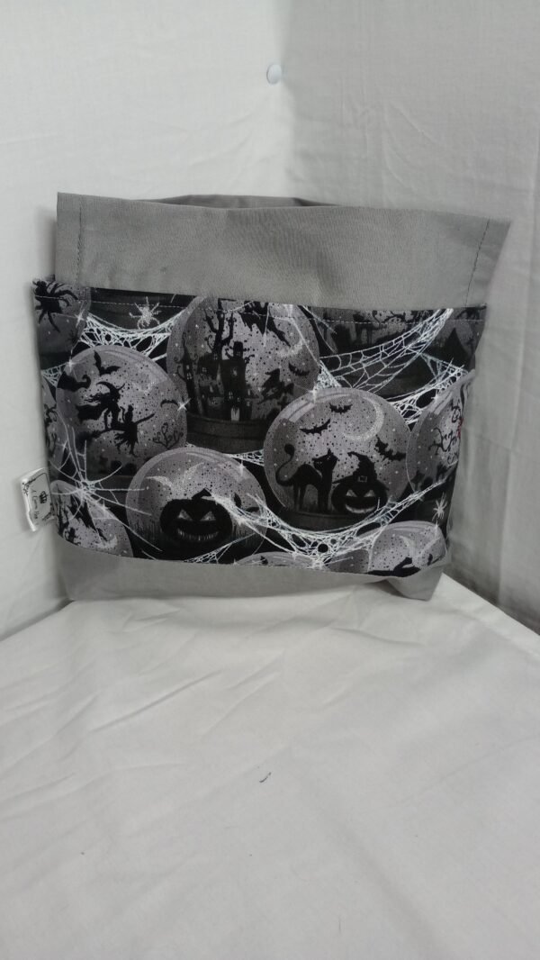 Hook and Needle Bag - Greyscale Halloween