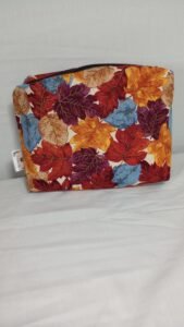 Zippered Hook and Needle Bag - Leaves