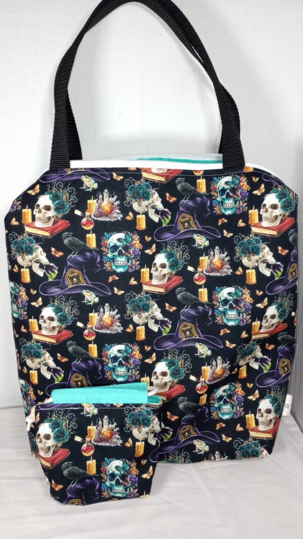 Large Zipper Bag Set - Skulls and Candles