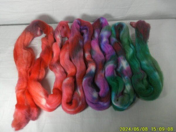 Hand Dyed Marino Wool Fiber