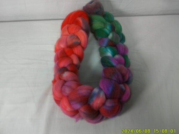 Hand Dyed Marino Wool Fiber - Image 2