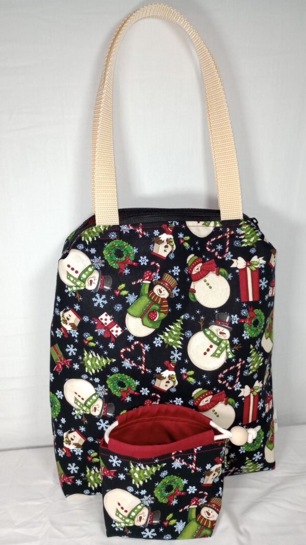 Medium Tote Set - Snowman Wreath